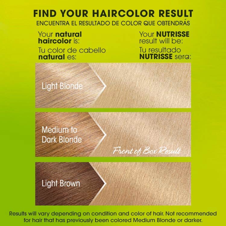 Nutrisse 111 extra light ash blonde before after swatch